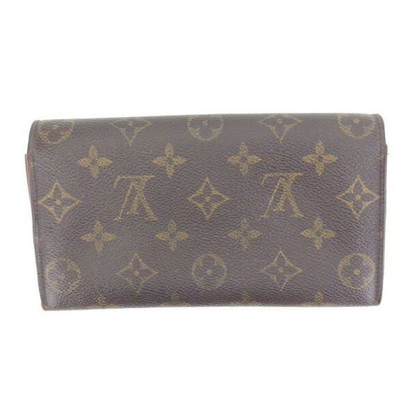 Louis Vuitton Monnaie Zipper Long Canvas Porte Brown Wallet Pochette - Picture 1 of 4